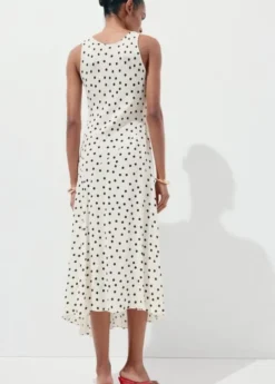 Polka dot midi dress