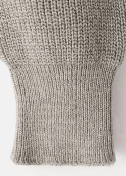 Polo-neck ribbed sweater