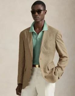 Polo Tailored Fit Plaid Twill Sport Coat