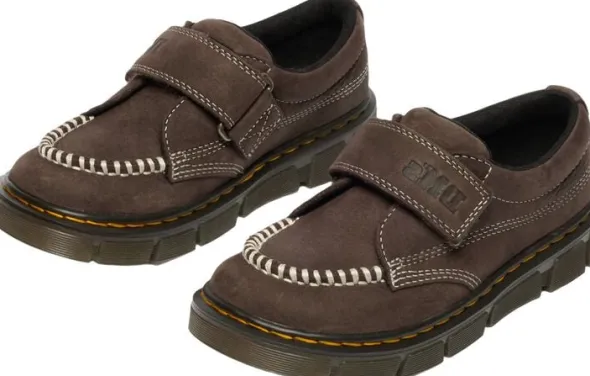 Raffe Mocc Shoe J Dark Brown Tumbled Nubuck
