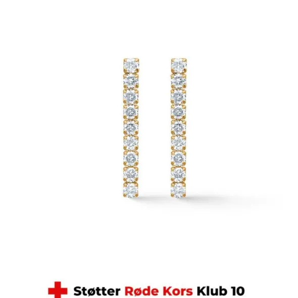 Red Cross Ørestikker - Forgyldt