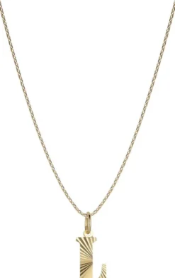 Reflection Letters, gold-plated sterling silver-L