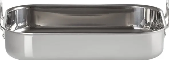 Rektangulær bradepande 3-ply rustfrit stål