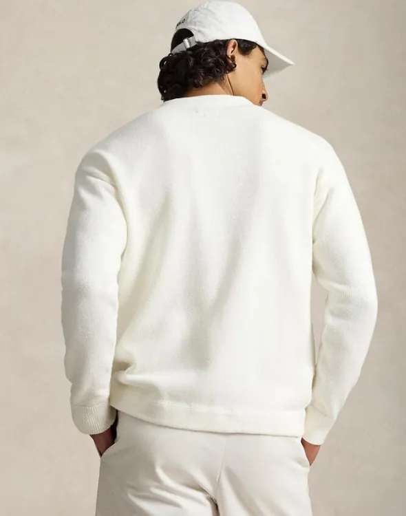 Relaxed Fit Cotton Letter Cardigan