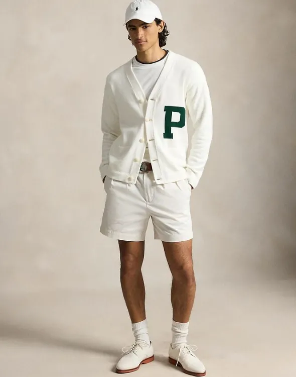 Relaxed Fit Cotton Letter Cardigan