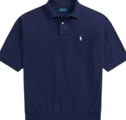 Relaxed Fit Mesh Polo Shirt