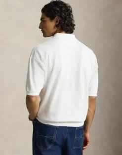 Relaxed Fit Mesh Polo Shirt