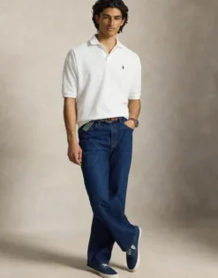 Relaxed Fit Mesh Polo Shirt