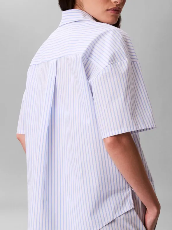 RELAXED POPLIN SS SHIRT