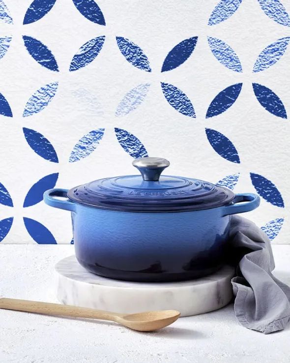Rund støbejernsgryde 4,2L Azure Blue