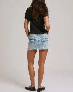 SADIE MINI DENIM SKIRT FLAP