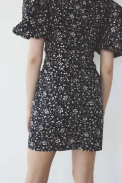 Sandrine Print Puff Dress
