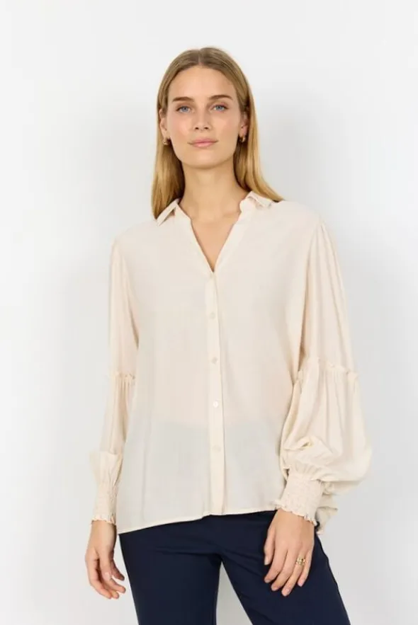 SC-BARBEL 2 Skjorte Creme