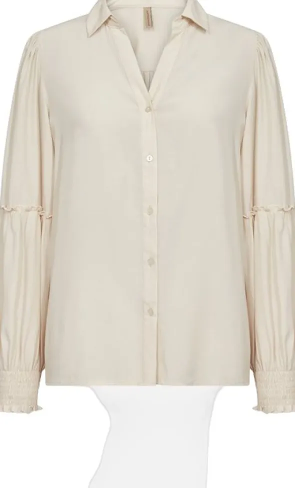 SC-BARBEL 2 Skjorte Creme