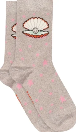 Shell glitter socks
