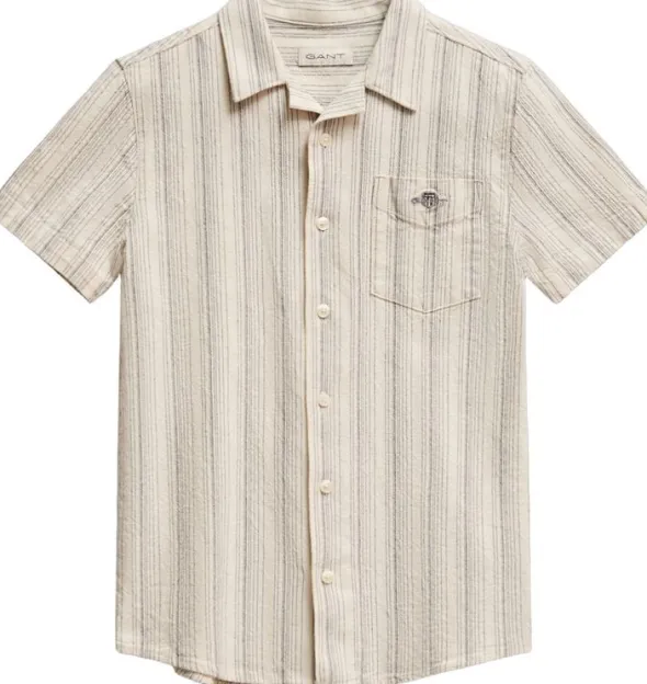 Shield Striped Linen Blend SS Shirt