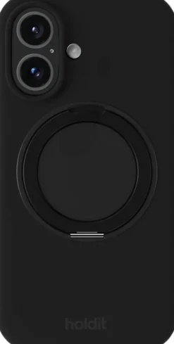 Silicone Stand Case iPhone 16 Black