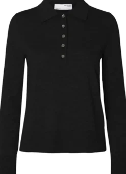 SLFTHEA LS KNIT MERINO COLLAR NECK