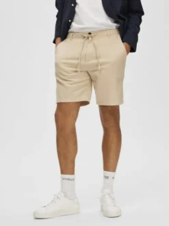 SLHCOMFORT-BRODY LINEN SHORTS W NOO