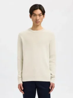 SLHDANE LS KNIT STRUCTURE CREW NECK