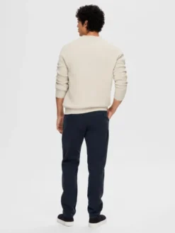 SLHDANE LS KNIT STRUCTURE CREW NECK