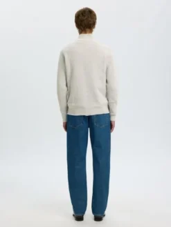 SLHDANE LS KNIT STRUCTURE HALF ZIP
