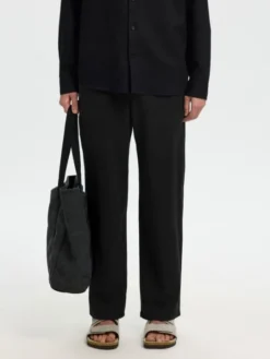 SLH220-LOOSE BRODY LINEN BLD PANT N