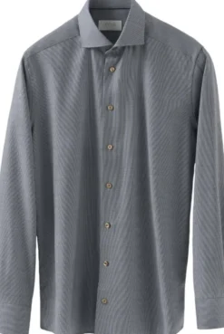 Slim Fit Brown Houndstoothmerino Wool Shirt