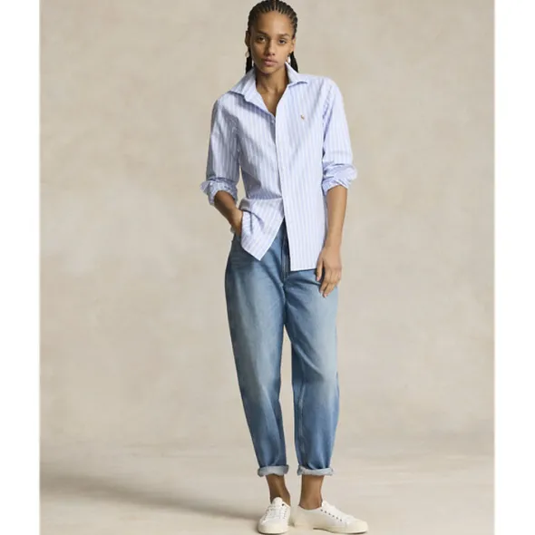 Slim Fit Striped Oxford Shirt