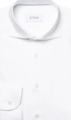 Slim Fit White Solid Four-Flex Stretch Shirt