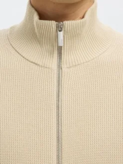 SLMDANE LS KNIT STRUCTURE FULL ZIP