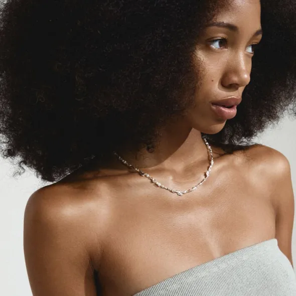 SLOAN pearl necklace silver-plated