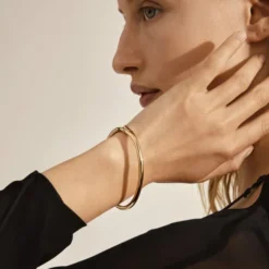 SOPHIA recycled bangle bracelet gold-plated