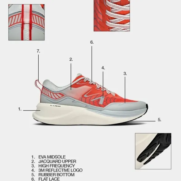Sprint X Fiery Red Grey