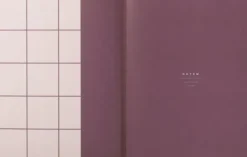 Stor notesbog med syet ryg, rosa