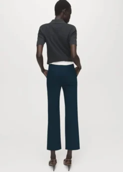Straight-cut crop trousers