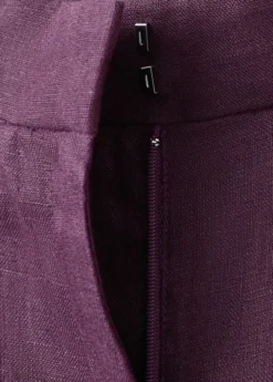 Straight-fit linen suit trousers