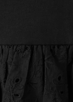 Strapless dress with broderie angla