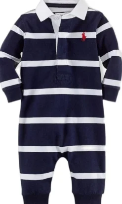 Striped Cotton Jersey Rugby Coverall
