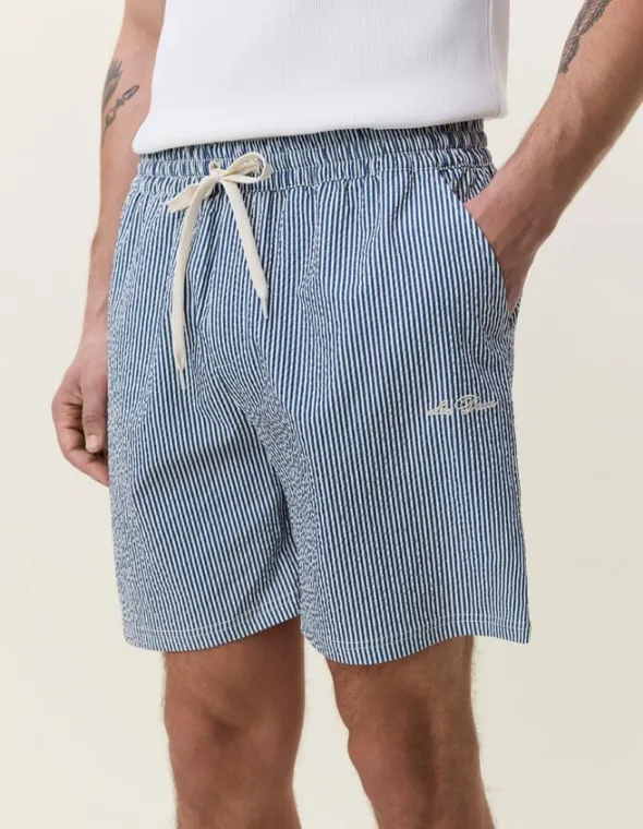 Stripe Seersucker Swim Shorts
