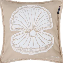Summer Embroidered Patch Linen/Cotton Pillow Cover