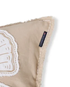 Summer Embroidered Patch Linen/Cotton Pillow Cover