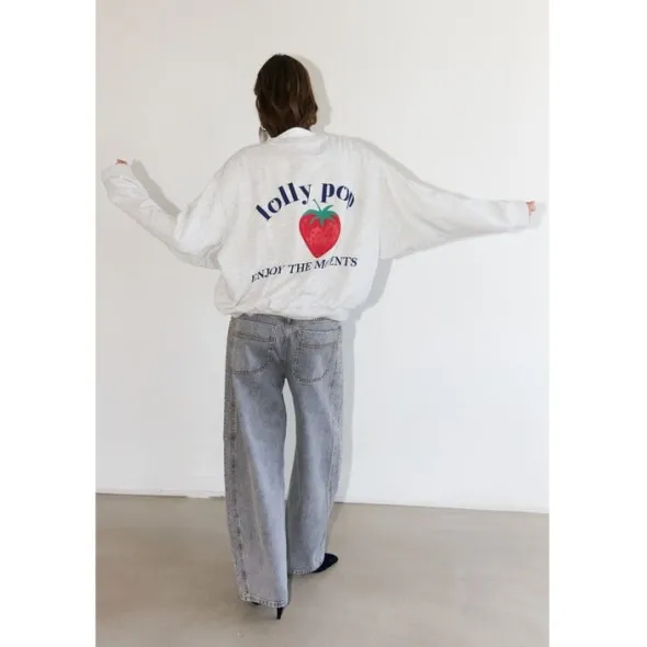 SydneyLL Strawberry Sweatshirt LS - Cotton Blend