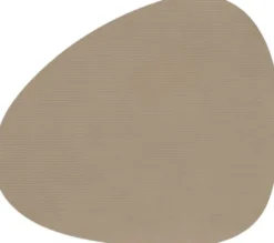 Table Mat Curve L Corduroy Clay Brown