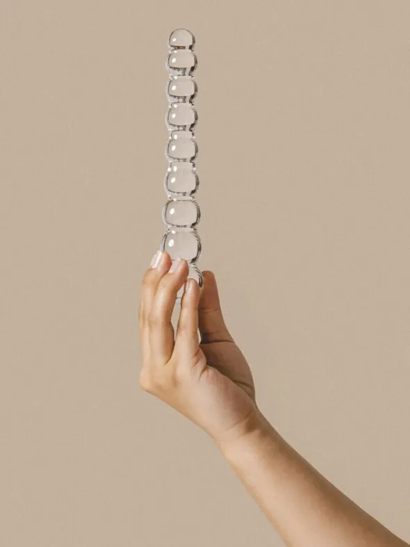 Tansy Beaded Glasdildo