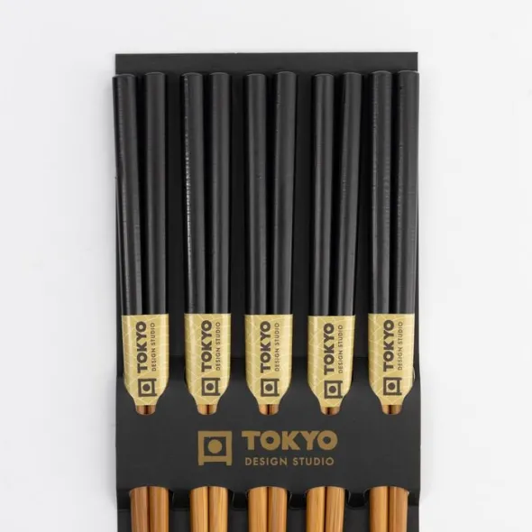 TDS Bamboo Chopstick Set/5 Black