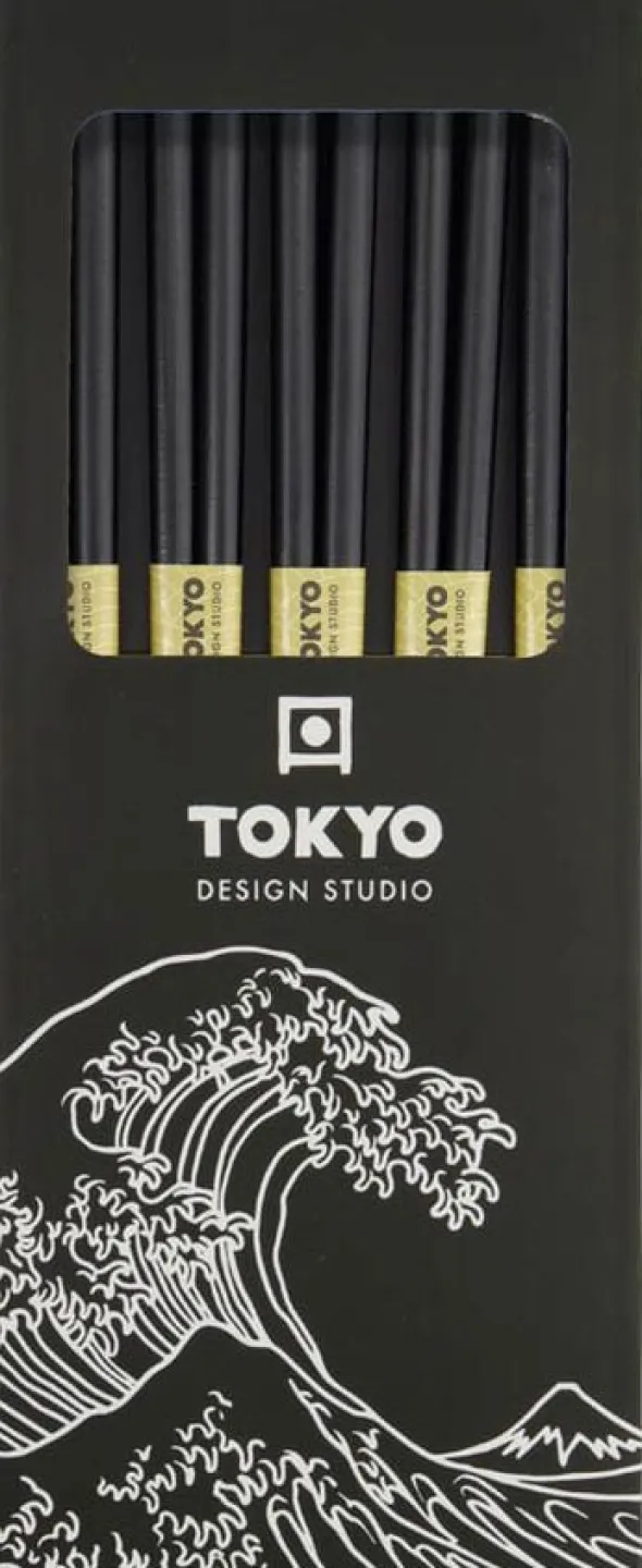 TDS Bamboo Chopstick Set/5 Black