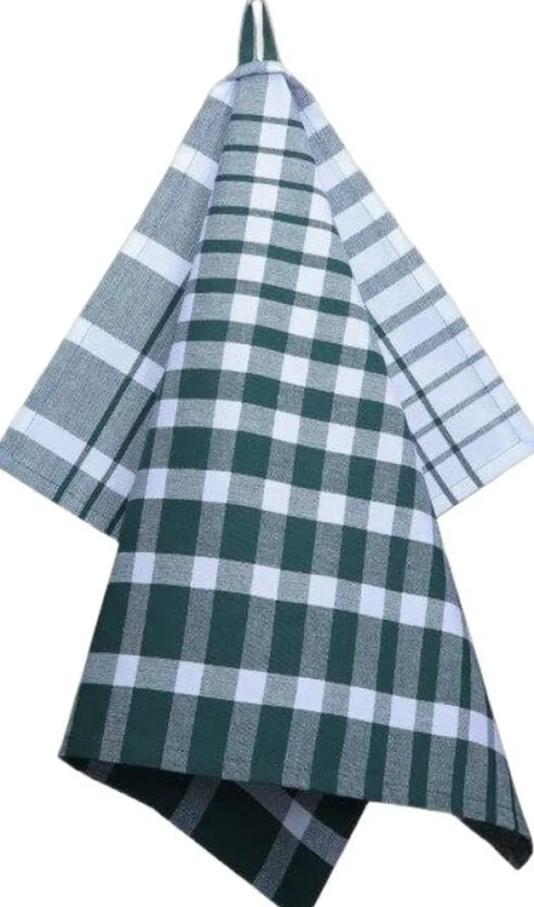 Tea Towels 50x70 cm ENZO - Rutig dark green