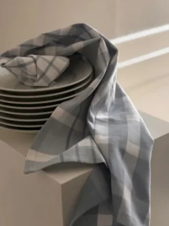 Tea Towels 50x70 cm ENZO - Rutig light blue