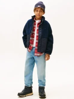 Teddy Fleece Quilted Relaxed Bomber Jacket